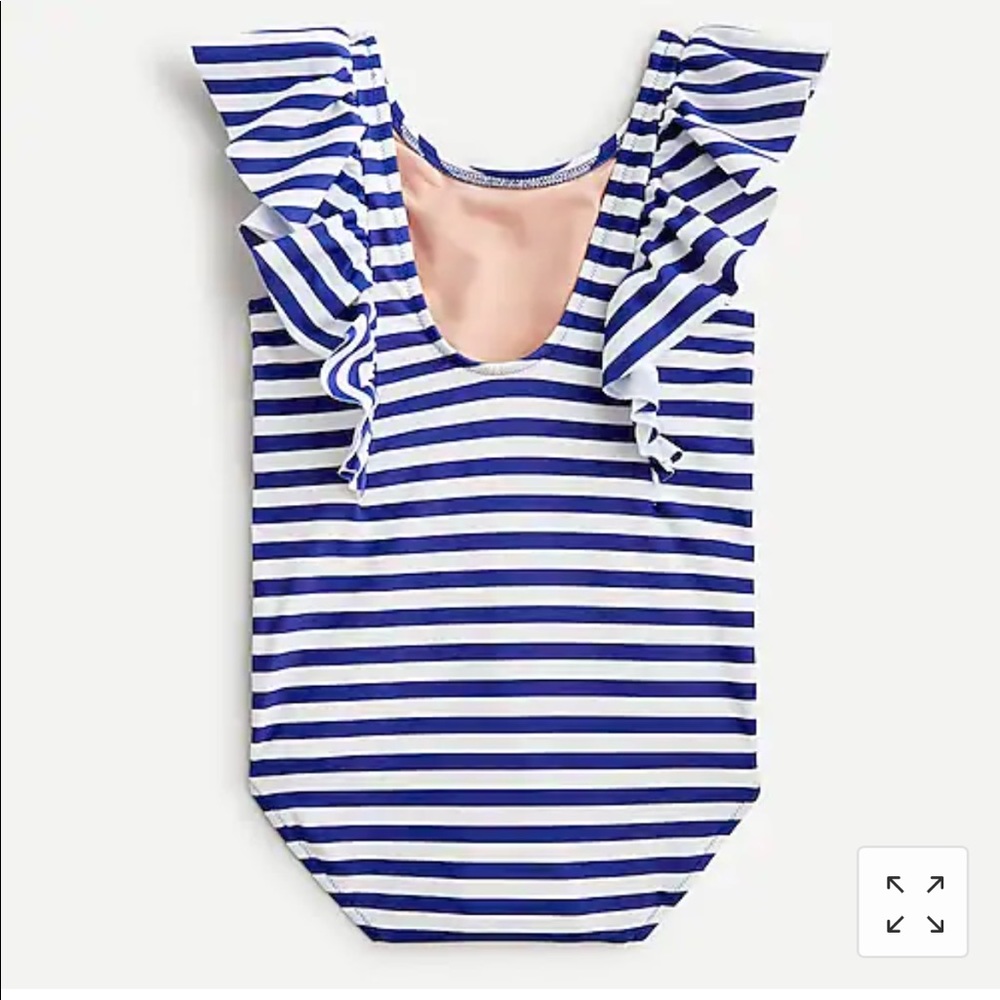 J Crew Ruffle one piece swimsuit, size 4-5y - Picture 5 of 5